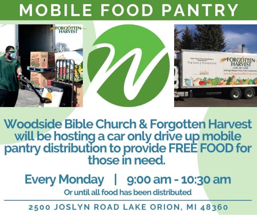 Forgotten Harvest mobile food pantry information
