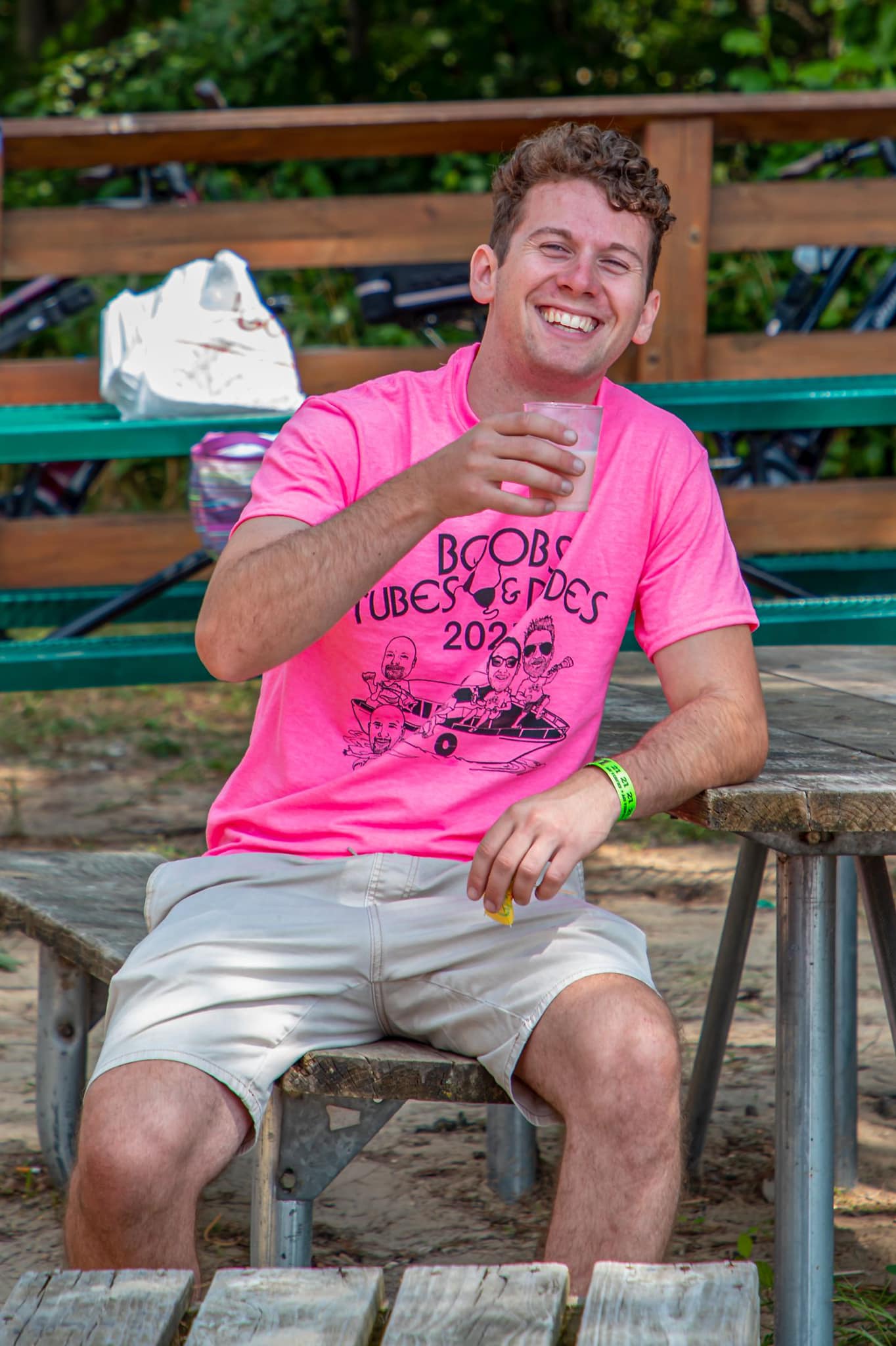 Liam Pfeiffer supporting Real Men Wear Pink and breast cancer fundraising efforts in Orion